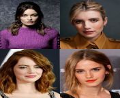 Emma Mackey , Emma Roberts , Emma Stone , Emma Watson // Ass / Pussy / Mouth / All (Bonus Choose Position For Each And You Can Make A Threesome) from emma lovett leak onlyfans