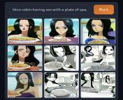 Nico Robin having sex with a plate of spaghetti from nico robin nude sex