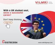 The UK is the worlds ultimate education destination, Visit/contact us now to simplify the application process. Visit : https://www.valmikigroup.com/contact-us.php Contact for free conselling : 8179939194 from suhqrat education