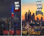 GTA LIBERTY CITY STORIES GTA SAN ANDREAS LOS ANGELES NEW YORK 1990s from gta 1080@60fps