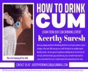 learn how to drink cum with keerthy suresh from indian tollywood heroine keerthi suresh