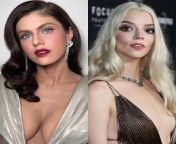 48 hrs of pure sex and pleasure with Alexandra Daddario every weekend or 10 daily minutes with Anya Taylor-Joy for blowjobs and quickies? from alexandra daddario sex videos