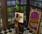 Living vicariously through my sims. Penthouse apartment in the city, with floor to ceiling windows and a killer art studio? Check. Growing my own yummy &#34;greens&#34; ? Check. Painting in the nude? CHECK CHECK CHECK. 10&#39;s across the board. from liliana art studio nude
