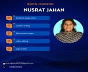 Hi I am a Nusrat Jahan. I am a freelancer &amp; social media marketer. I can serve you below service anytime. Please contact me for giving you service. from nusrat jahan fuckannada
