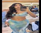 Janhvi Kapoor Navel in Blue Mermaid Dress from sraddha kapoor nude xxx with out dress