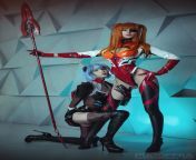 Neon Genesis Evangelion, Asuka Langley and Ayanami Rei cosplay by Nelly and SnowCrow, Photo by pugoffka_sama from evangelion asuka nudes