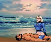 Sue Storm &amp; Namor sex on the beach from storm college milked sex