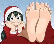 I want to see your tongue reaching my toes from there like mine! (Asui Tsuyu) [My hero academia] from mmd my hero vore version