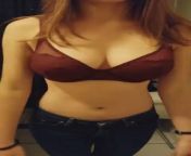 Woman Wearing Bra Showing Pokies. NSFW Version. Pokies Visible. She Lowers Then Raises Her Bra To Show Then Hide Her Tits. from desi village aunty open bra to show boobs pussy mp4