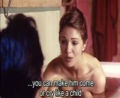 Nadia Fars Squeezes a Mans Balls Under the Bath Water and Gives a Verbal in Elles Noublient Jamais/Love in the Strangest Way (1994) from barber olesya washes and gives a hard massage