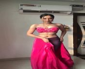 Tanya Mittal sexy deep navel and off shoulder blouse from indian moti aunty deep navel