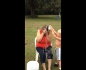 A woman does the ice bucket challenge with her family. This is enough to provoke her pit bull to viciously attack her. from topless girl doing nude tiktok cat lick challenge with her big tits bouncing mp4 download