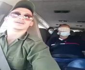 Israeli Occupation force soldier, Shimon Frenkel in the West Bank posted this video on Tiktok a while ago showing him and another Israeli soldier with two blindfolded and tied up Palestinian civilian detainees, hostages in their car being taken to an undi from israeli