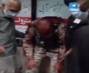 Iranian Morality Police (Basiji) Commander beaten bloody can barely stand. (Please support Iranians - Meta is blocking Iranian protest content.) from qk2kir gaoom iranian com