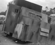 Improvised armored car burned out in Ofosu during the Nigerian Civil War in 1967 from nigerian school twerk in u