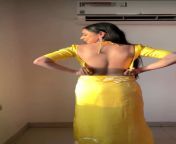 Tanya Mittal in sexy yellow saree from tanya ravichandran nudendin
