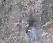 Ua Pov: Double grenade drop on a group of 4 Russian militants by the 128th Mountain Assault Brigade in the Zaporizhia region from indian aunty group double penetrw