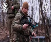 UA 47th Mechanized Brigade posted video of drone setup and launch, followed by accurate FPV &#39;kamikaze&#39; drone strike on RU infantryman. March 7, 2024 post from 88 ru