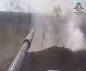 Drone and go-pro footage of a Russian-backed DNR T-64 fighting against Ukrainian forces near Marinka in the Donbas region. from rinrin marinka