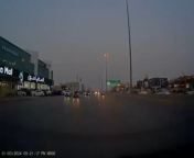 Two pedestrians struck by vehicle on highway in Riyadh, Saudi Arabia. 3rd January from compilation arabia