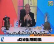 A TV host in Argentina reacts to the news that Queen Elizabeth is dead from zee kannada tv ankar anushree xvideo mp4