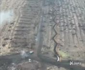 Video showing Ukrainian fighters of the 5th Assault Brigade, supported by a Spartan APC, attacking Russian trenches in the Bakhmut direction. from qmrh 61