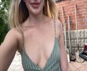 Walking outside with no bra in my sundress from view full screen blonde with no bra mp4