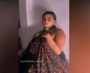 The right way to wear saree [ FULL VIDEO LINK IN COMMENTS ] from indian anty in red hot saree full video